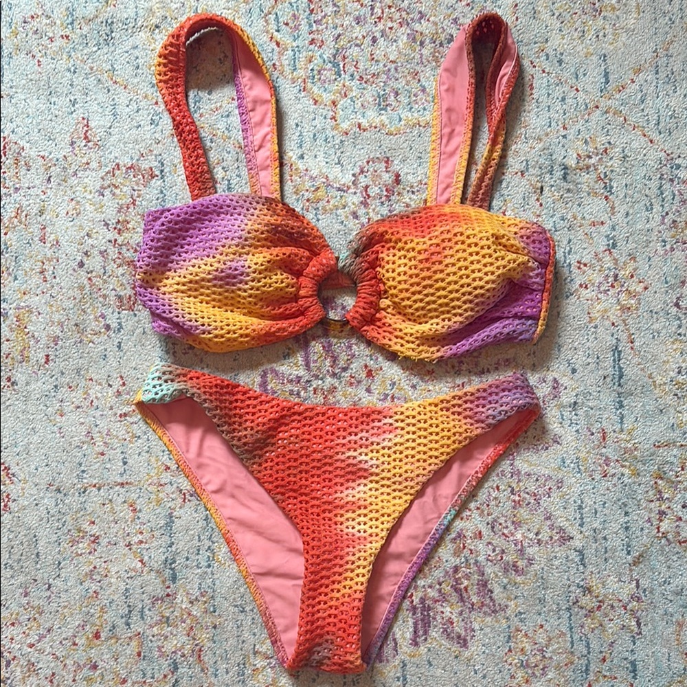 Colorful Crochet Bikini Set